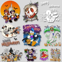 Happy Halloween Mickey And Minnie Cartoon On Ironing Stickers Transfer On Clothes Ironing Patches For Garment Accessory