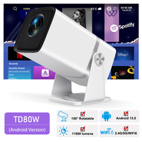4K Full HD Projector FHD TD80W Android WiFi 3D Home Theater TD80 Portable Beam Projector Meeting Video Movie PK HY320