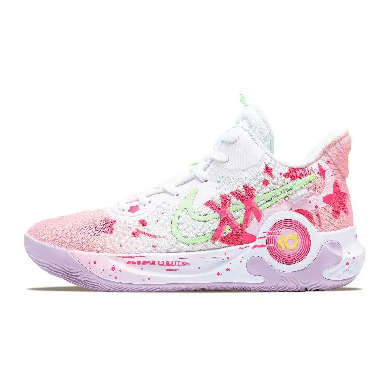 【Customize】Nike KD Trey 5 IX Vintage Basketball Shoes Men Mid-top White/pink Sneakers shoes DJ6922-100