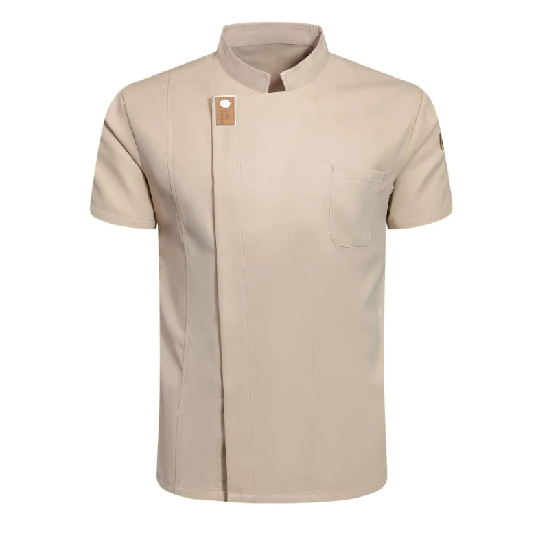 2024 New Men Women Chef Jacket  Short Sleeve Cook Shirt Bakery Restaurant Waiter Uniform Top