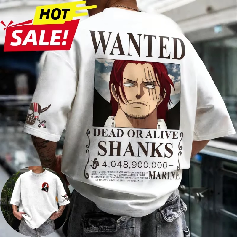 ONE PIECE Anime Nico Robin Printed Cotton T-shirt Summer New Men's and Women's Loose Casual Street Hip Hop Short Sleeved Top