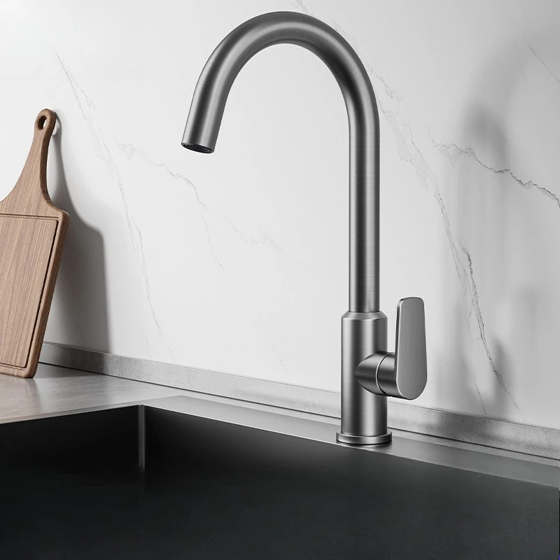 

for Grey Paint Stainless Steel Ball Kitchen Faucet Mixing Tap for Sink Hot Cold Water Bathroom Wash Basin Mixer Tap Modern