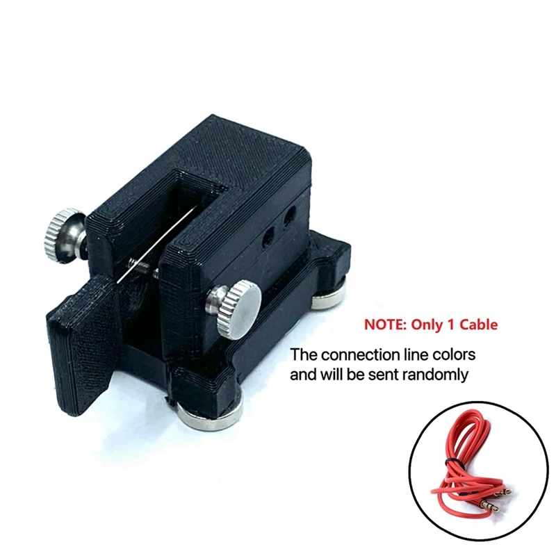 New CW Morse Code Portable Single Paddle Automatic Key Morse Code Strong Magnetic Absorption Stable Base