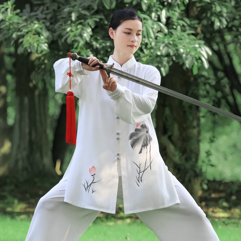 Tai Chi Kung Fu Suit Chinese Traditional Martial Arts Uniform for Women and Men Fluid Drape Breathable & Comfortable