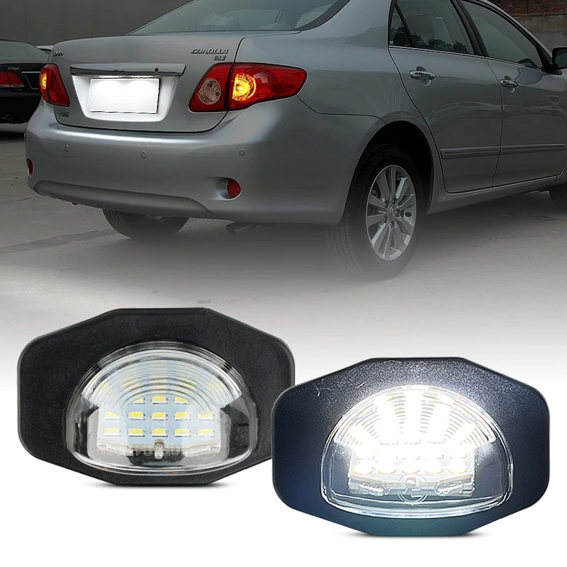 

2 шт. белый светодиодный светильник номерного знака для Toyota Alphard Auris Corolla Wish Sienna Urban Cruiser Scion XB XD