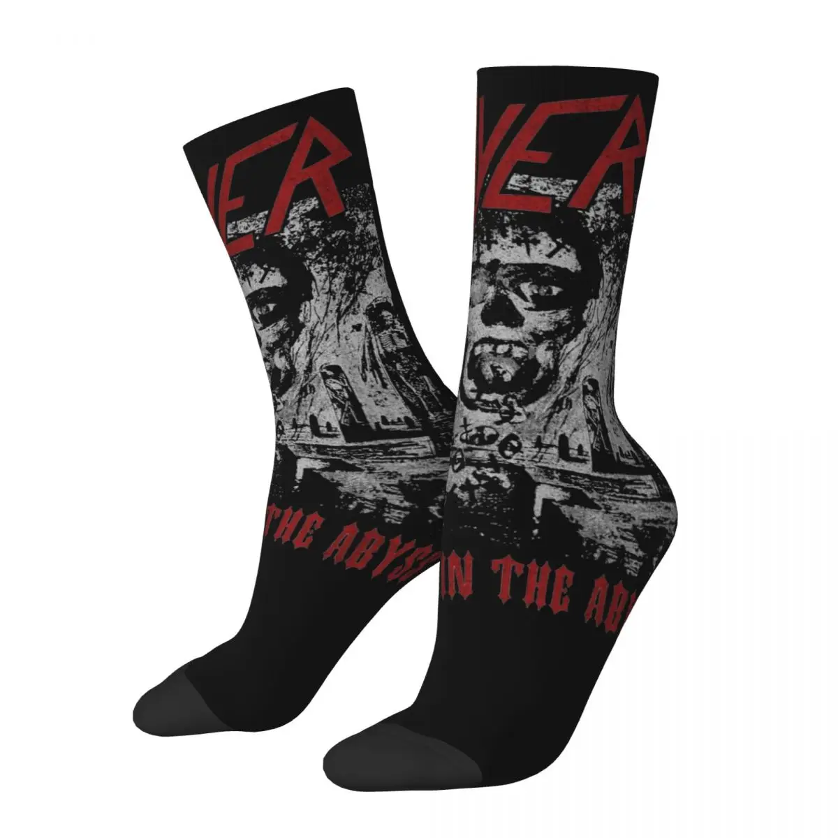 Harajuku The Abyss Slayer Band Football Socks Polyester Long Socks for Unisex