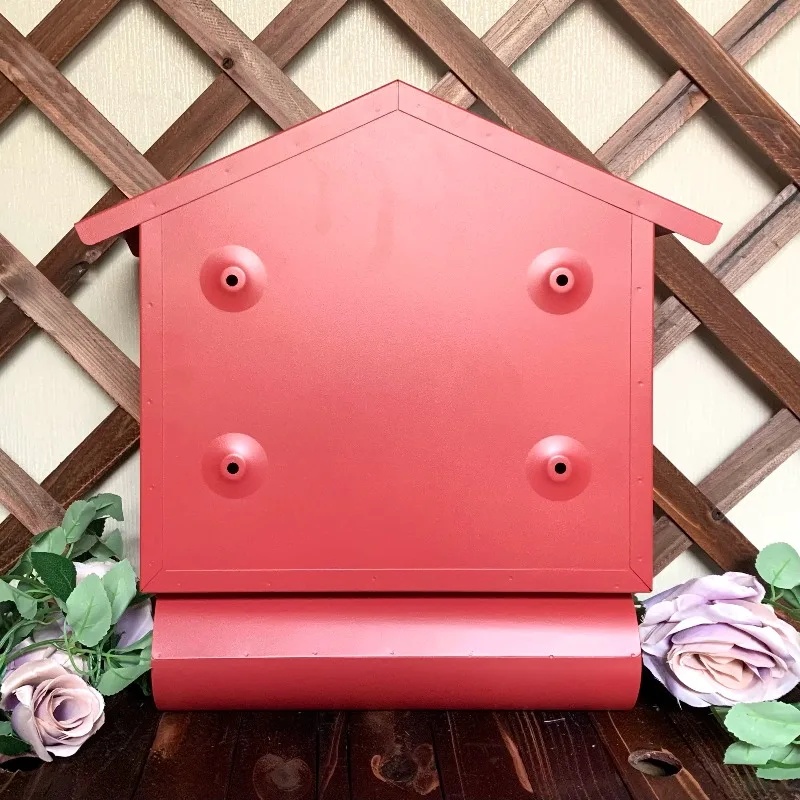 INS Iron Mail Box Hanging Wall Decoration Waterproof Mailbox Outdoor Creative Newsbox European Retro Mail Box