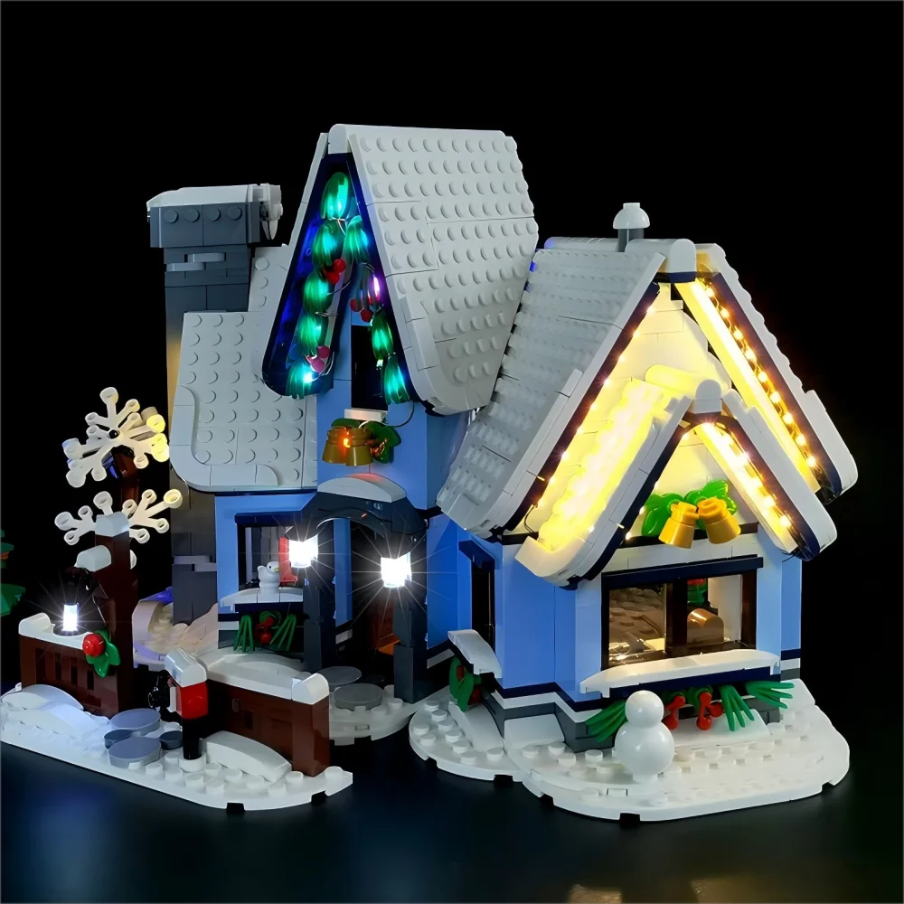 LYBMTWF LED Lighting Kit Compatible with Lego 10293 Santa's Visit Winter Village Model (NOT Include The Model Bricks)