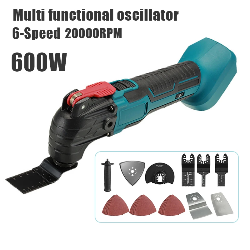 600W Electric Cordless Oscillator 20000OPM Pruning Saw Multi-function Trimmer/Shovel/Cutting Saw Tools For 18V Makita Battery