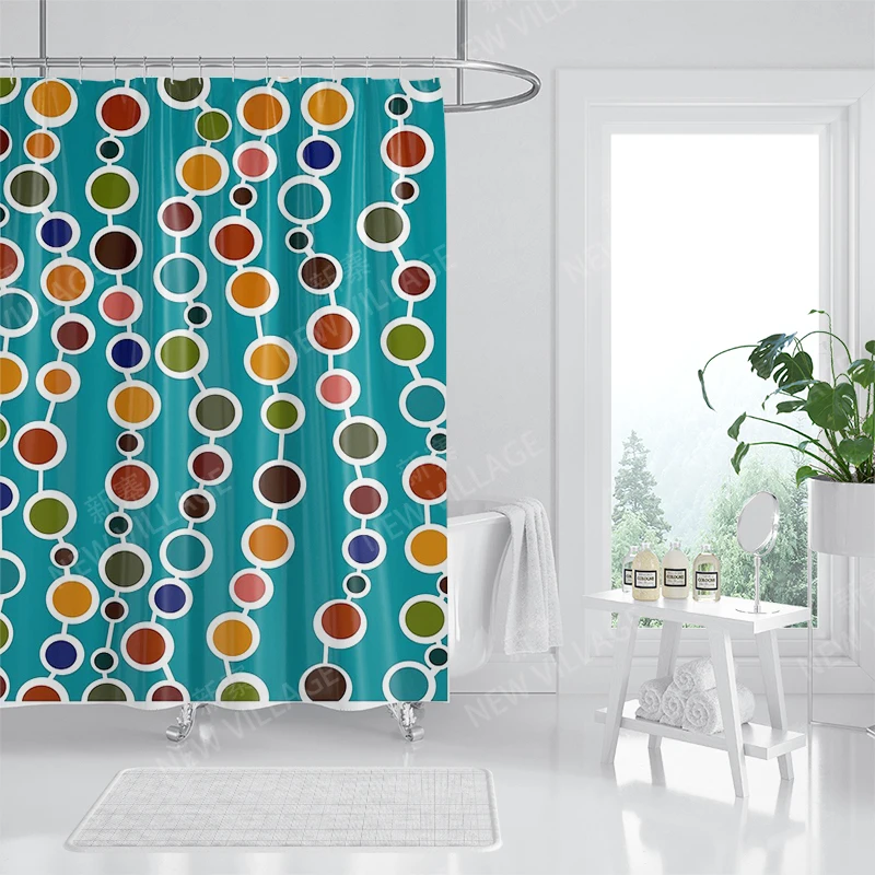 Waterproof fabric shower curtains Bathroom curtain accessories Bath curtain for shower 180x200 240*200 boho decoration abstract