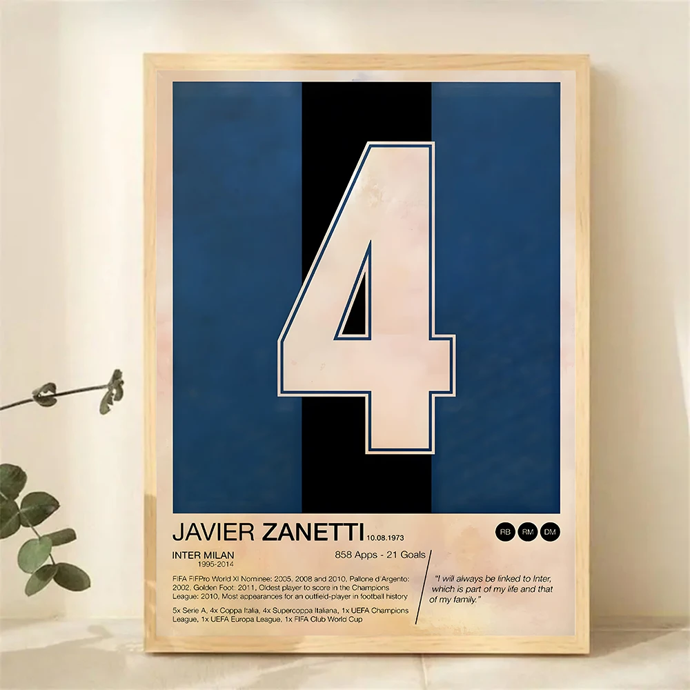 Retro Famous Football Player Jersey Numbers Poster Picture Canvas Painting Soccer Sport Wall Art Home Decor Print Living Room - Image 3