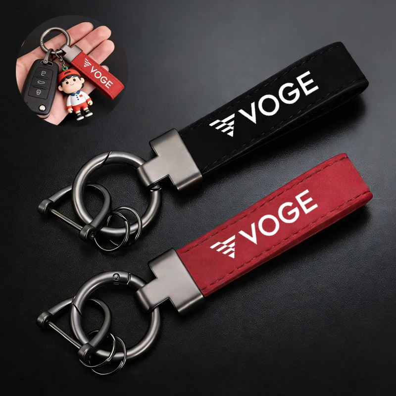 For Loncin Voge 300DS 300 AC 300 RR 300 R 300 DS 300RR 300R 300AC Motorcycle Suede Keychain Horseshoe Buckle Jewelry