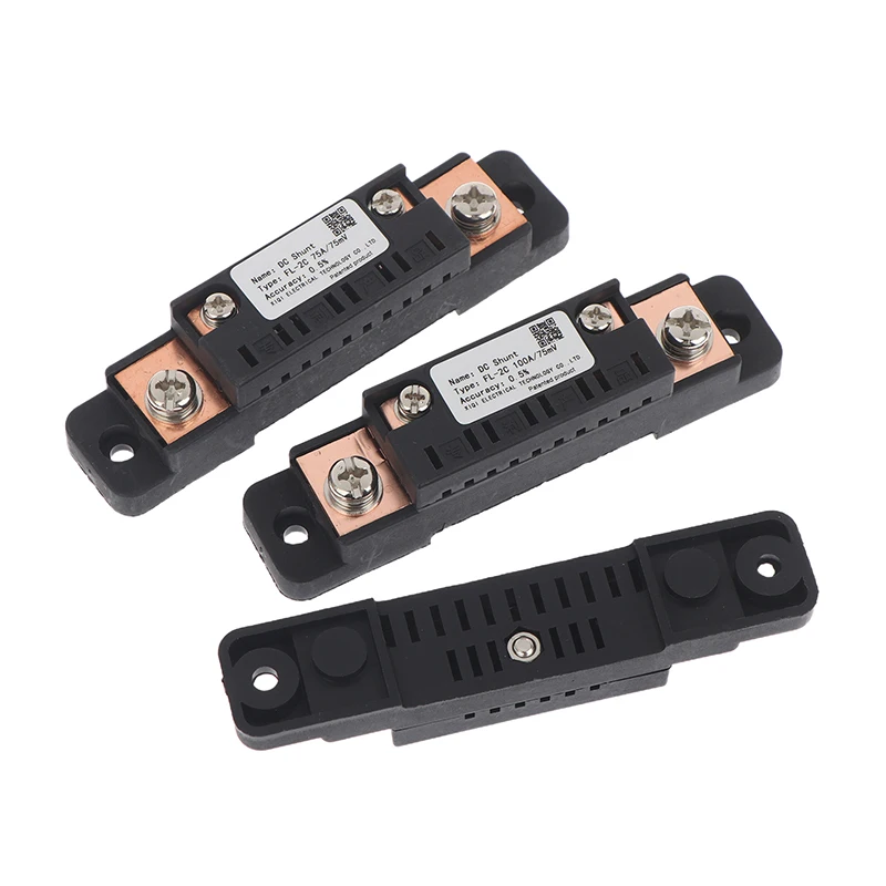 **1PC FL-2C Shunt 10A 15A 20A 30A 40A 50A 75A 100A 75mV DC High Accuracy With Base Ammeter Current Shunt Resistor
