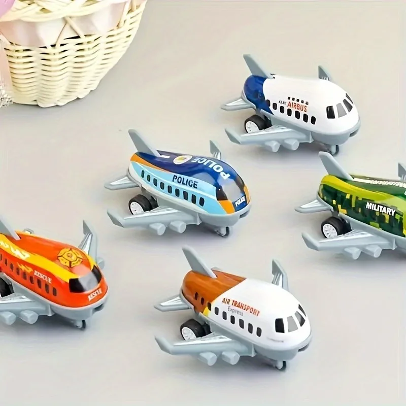 16PCS mini metal airplane set inertial power no battery required party gifts suitable for Christmas and Halloween