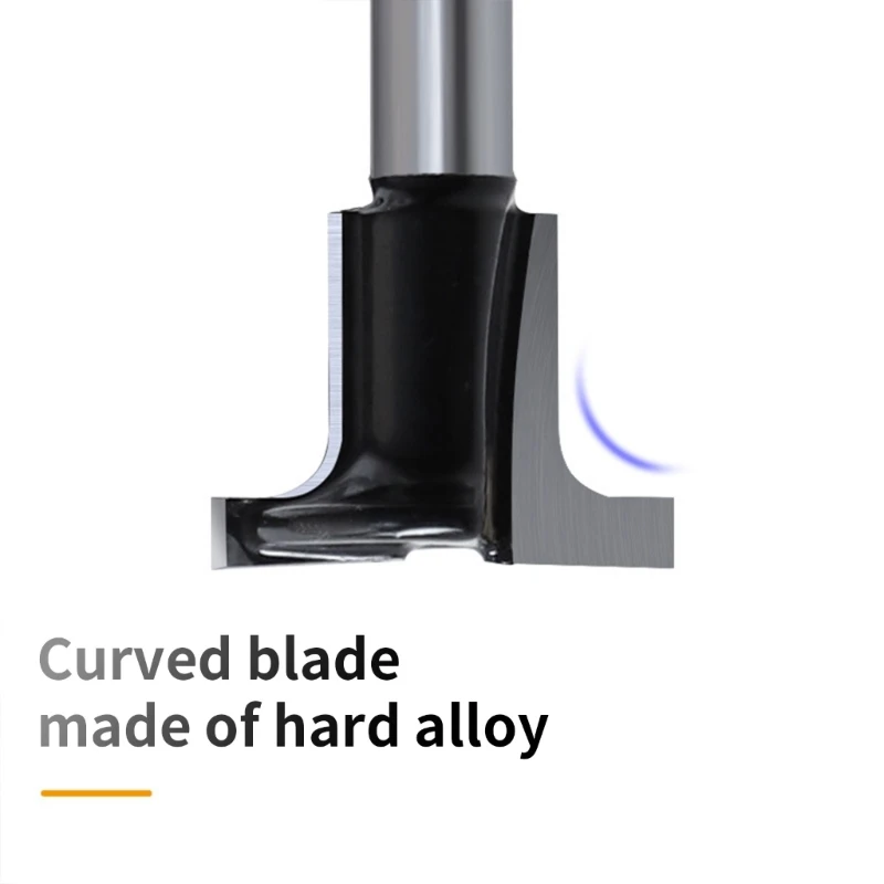 

Woodworking 6.35mm 1/4" Shank Carbon Crystal Plate Arcs Bending Router Bit T-half Round Flat Cutter