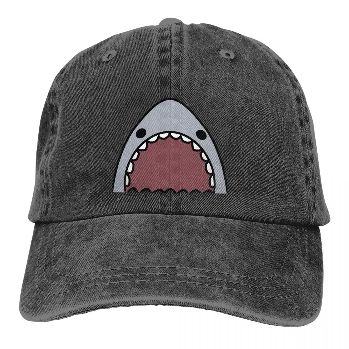 Cute Funny Cartoon Shark Baseball Caps Peaked Cap Outdoor All Seasons Travel Adjustable Trucker Hats for Men Women