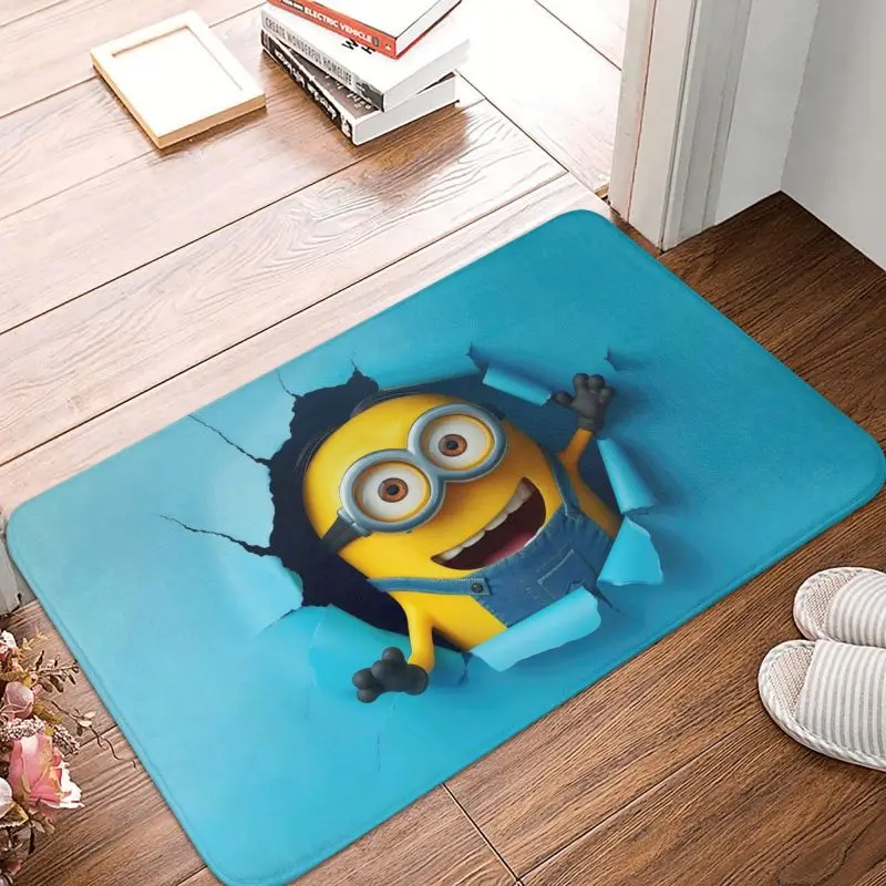 Alfombra personalizada para puerta delantera de Minions, felpudo absorbente antideslizante para exteriores, alfombra para entrada de baño