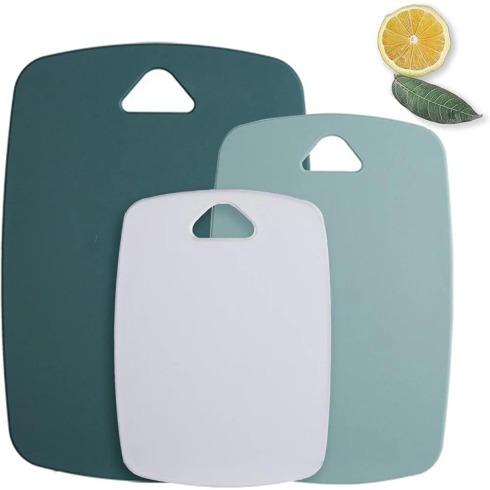 Tábua de corte antibacteriana, tábua de cortar de plástico antiderrapante para legumes, frutas, comida para bebê, tábua de cozinha à prova de molde