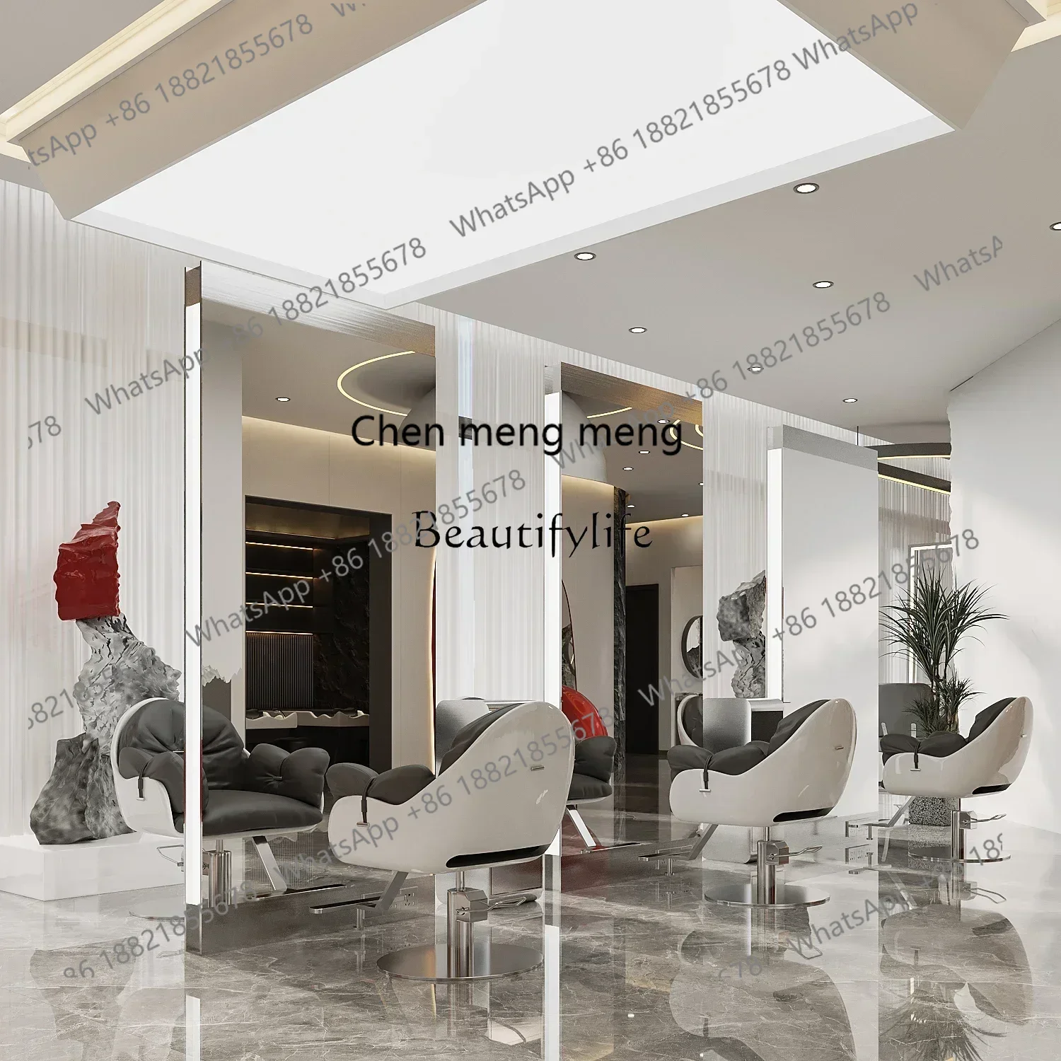 New arrive New barber shop mirror single-sided double-sided hair salon special wall trendy hair cutting perm and dyeing mirror