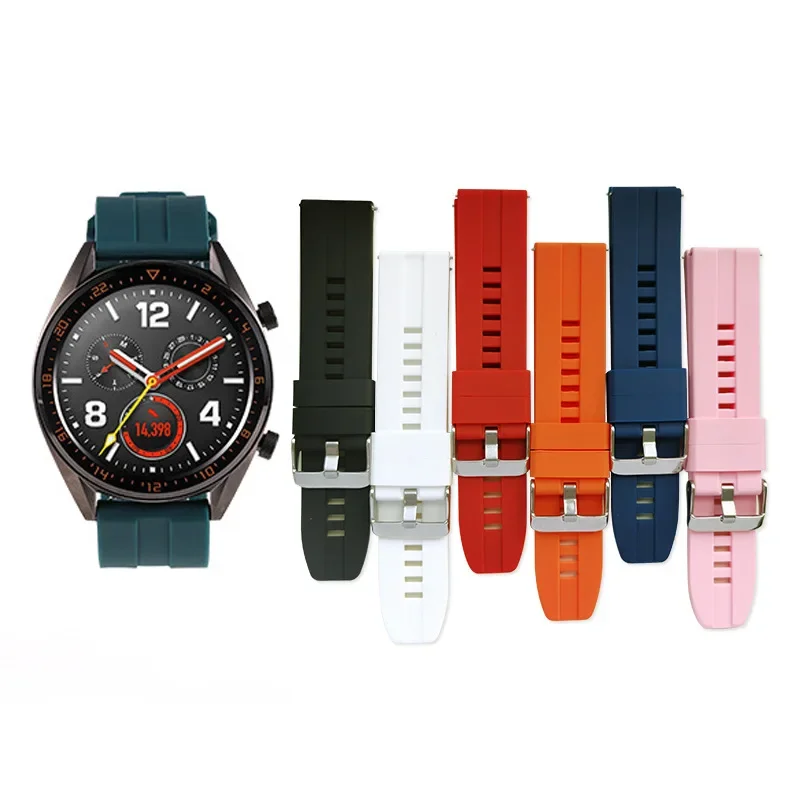 20mm/22mm Silikon armband Schnell verschluss wasserdichtes Weich gummi Smart Watch Band Armband für Samsung Galaxy Huawei GT4/GT2/GT3 – Detail 2