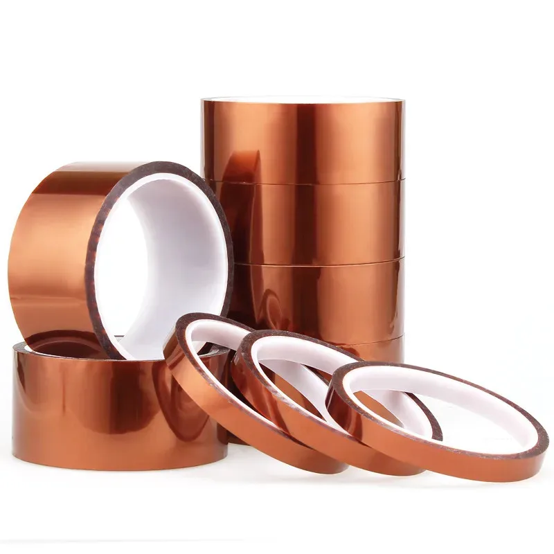 33 Meter hochtemperaturbeständiges Klebeband, Polyimid-Klebeband, mehrere Größen, antistatisches Lithium-Batterie-Isolierband für Haustiere