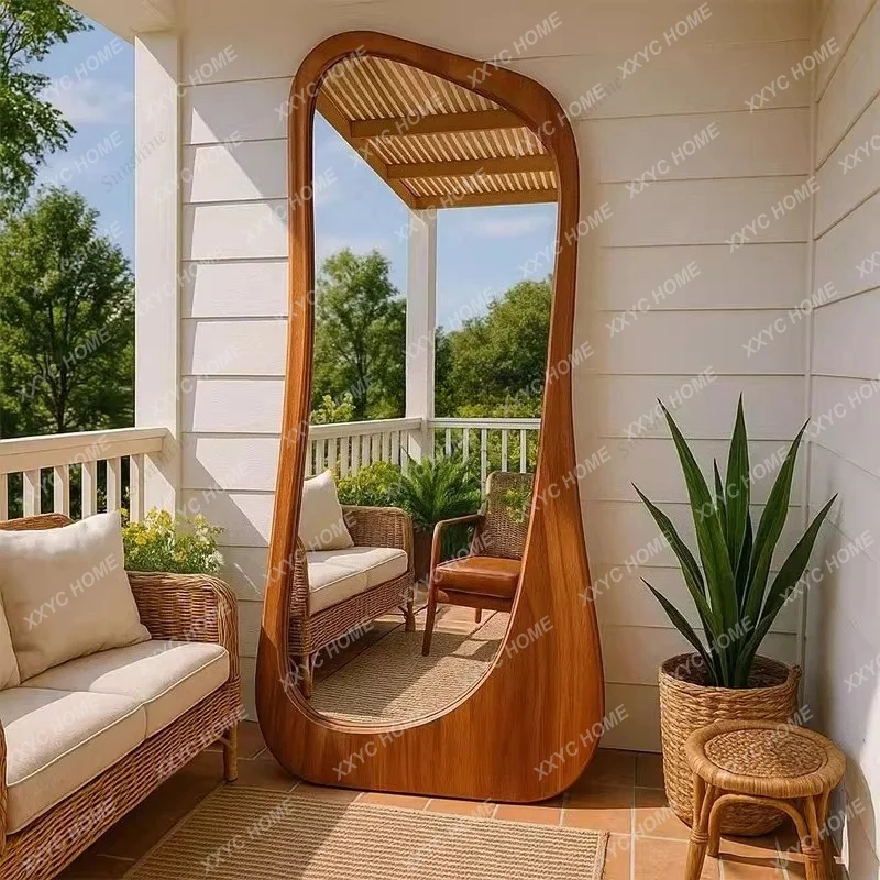 XX Second-hand special-shaped floor-to-ceiling full-length mirror, irregular fitting mirror, bedroom fitting mirror