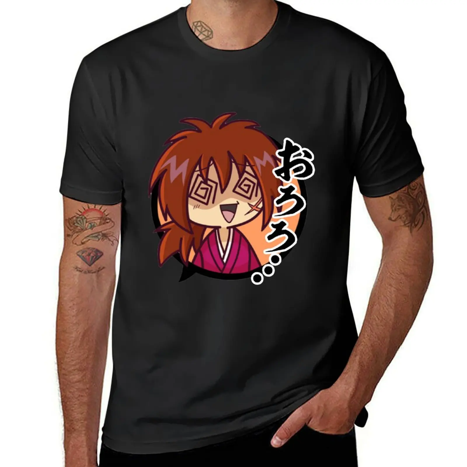 

Rurouni Kenshin Chibi T-Shirt Funny t-shirts customs Blouse Aesthetic clothing plain black t shirts men