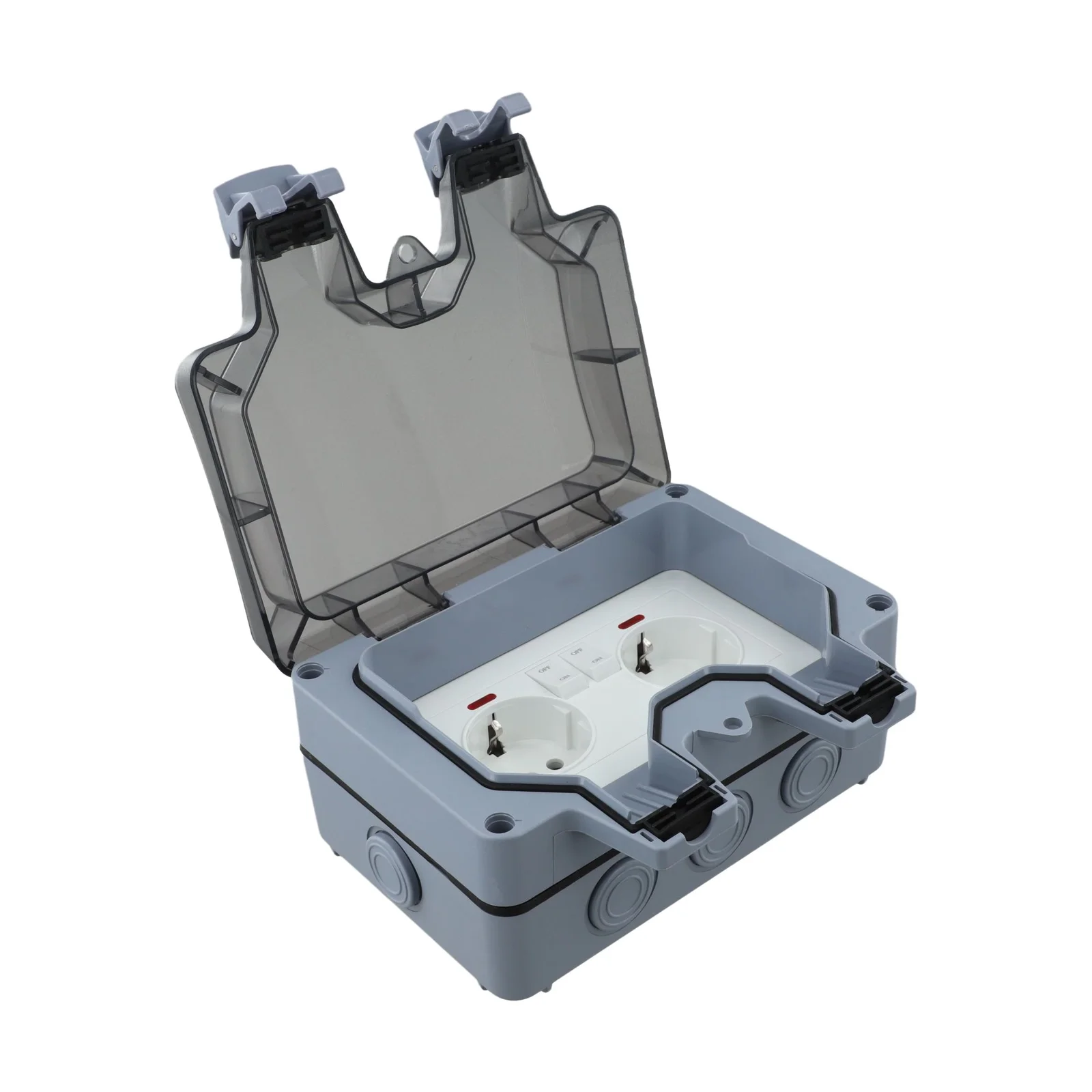 EU Type Socket Waterproof Socket Flame-retardant Material Mounting Screws Included Overload Protection For Garden Tools