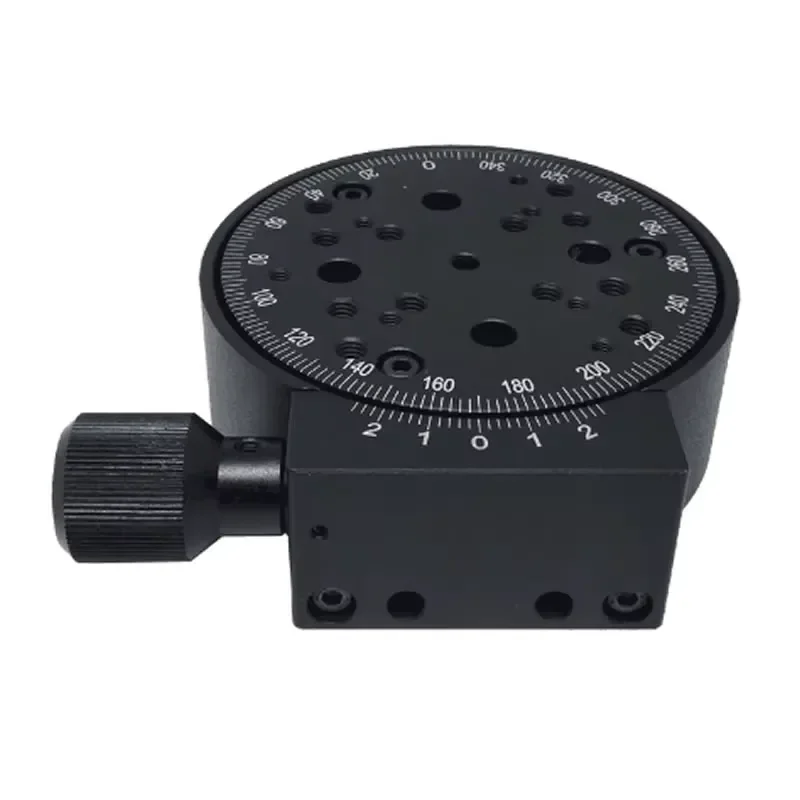100mm Manual Rotary Stage 360 Degree R Axis Rotation Platform Precision Aluminum Alloy Turntable for Photography Microscope