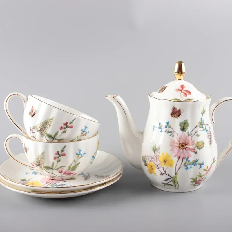 A Pot of Two Cups of Coffee Cup Set, Bone China Tea Set, European Small Fresh Afternoon Tea Snack Cup