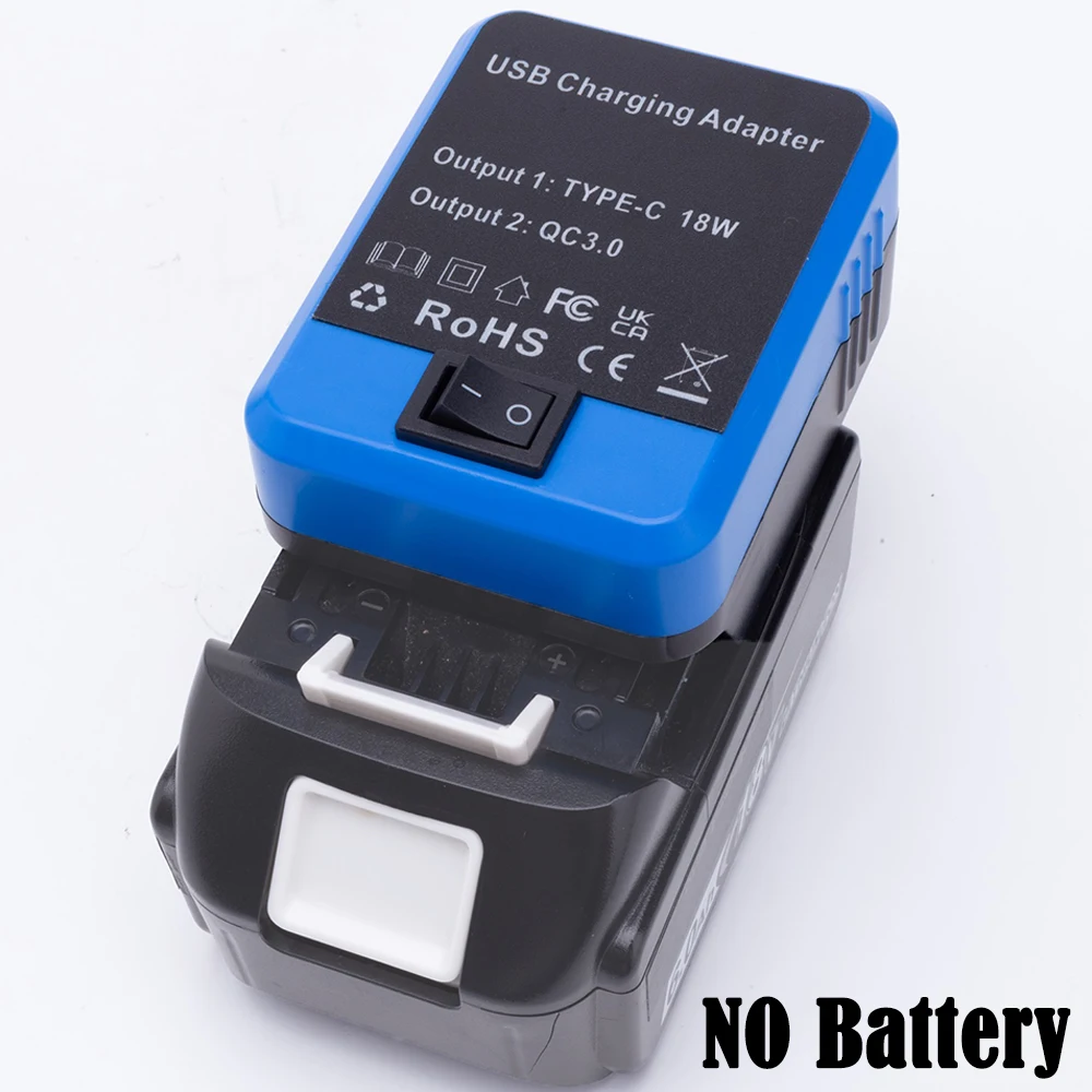 Adapter-Powerbank für Milwaukee/Makita 18 V für Parkside X20V Lithium-Batterie für Mobiltelefon, Tablet, schnelle Ladeschnittstelle – Detail 5