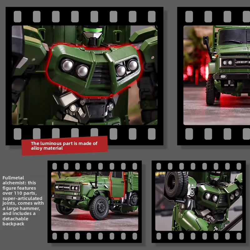 Echte Force zal Hongqi CA7600J legering automodel robot in voorraad mechanisch dierenspeelgoed voor kinderen transformeren