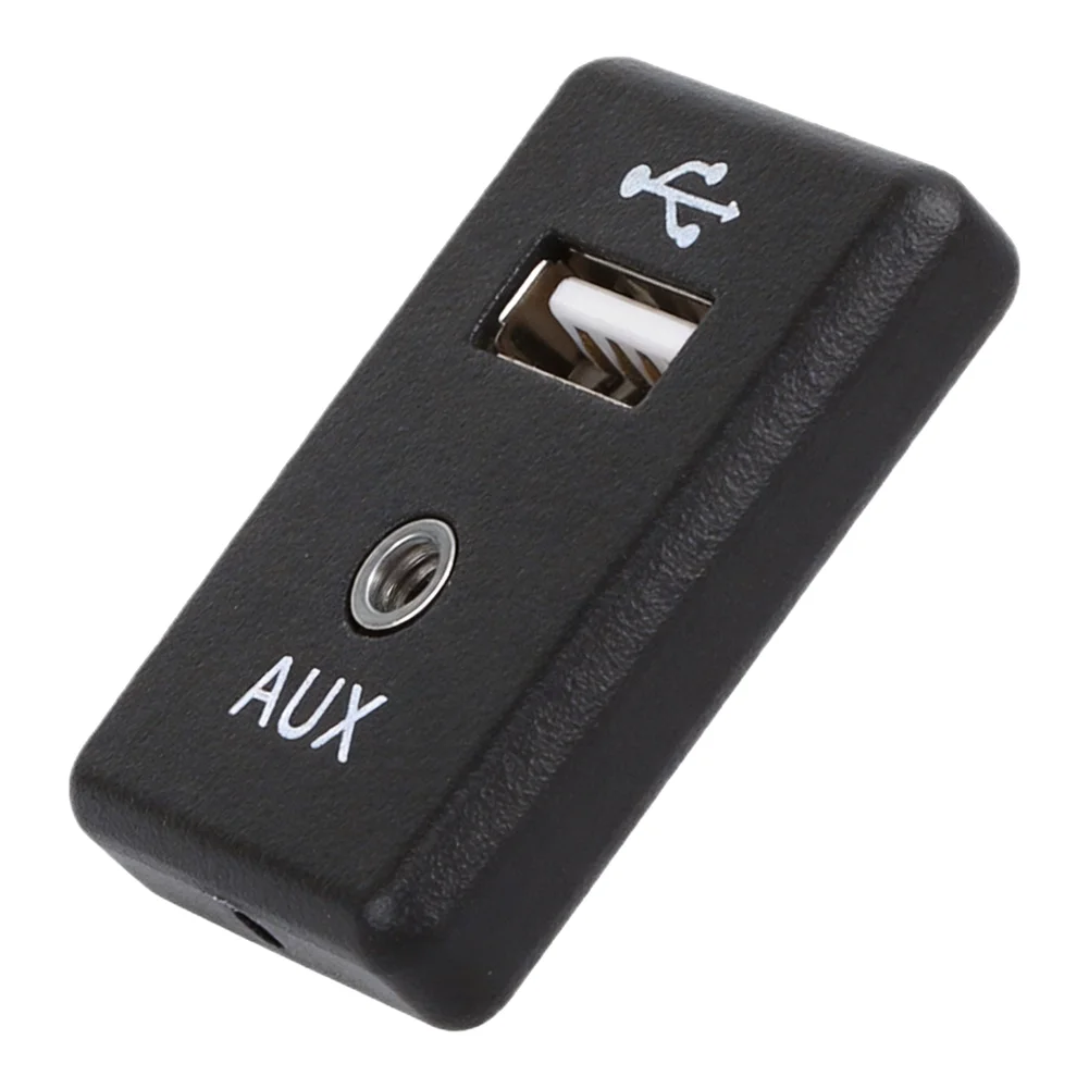Dashboard Audio Port USB AUX Port Adapter Easy Installation Design Dual Function Port Stable Connection Usb Aux Port Adapter