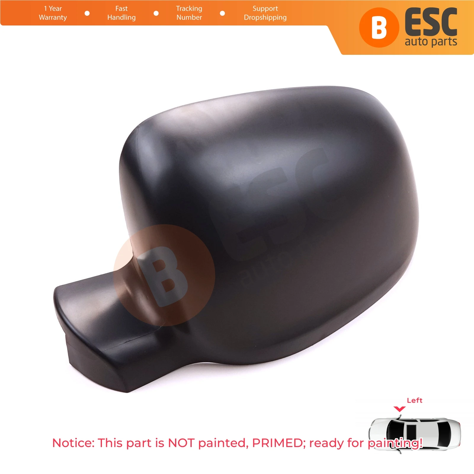 ESP1107-1 Car Side Mirror Shell Cap Cover Left 963735075R for Renault Kangoo Mercedes Citan W415 W420 Nissan Townstar NV250