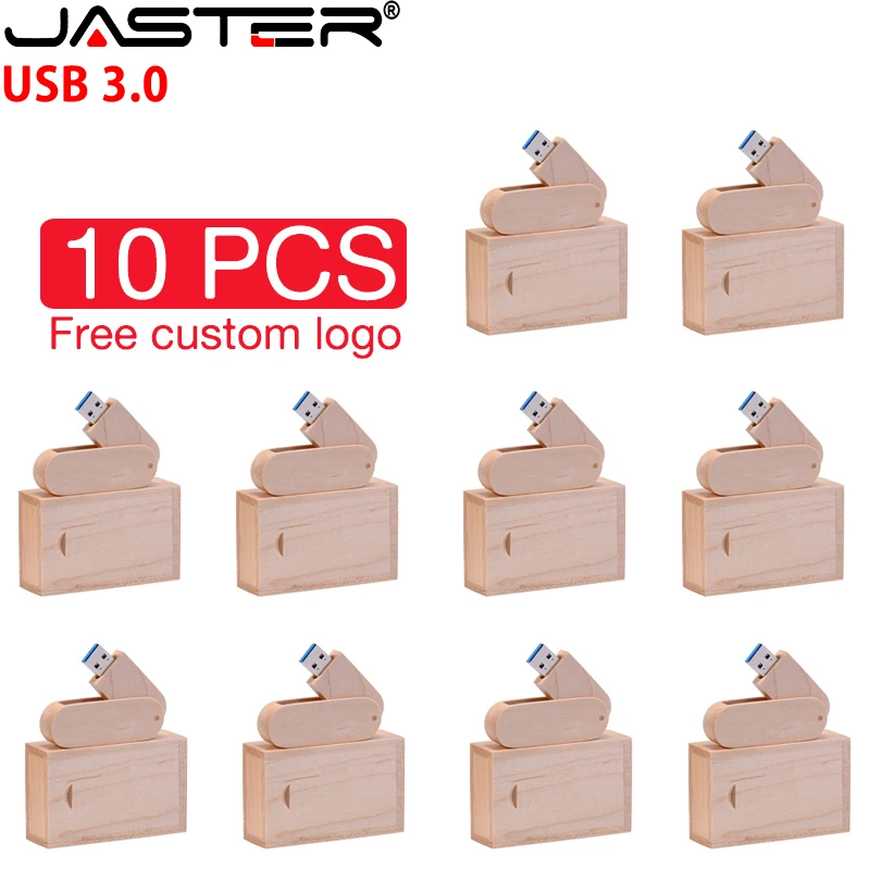 

10 PCS LOT USB 3.0 Flash Drive 128GB Free Custom Logo Pen Drive 64GB Walnut Wood Memory Stick 32GB Business Gift Pendrive 16GB