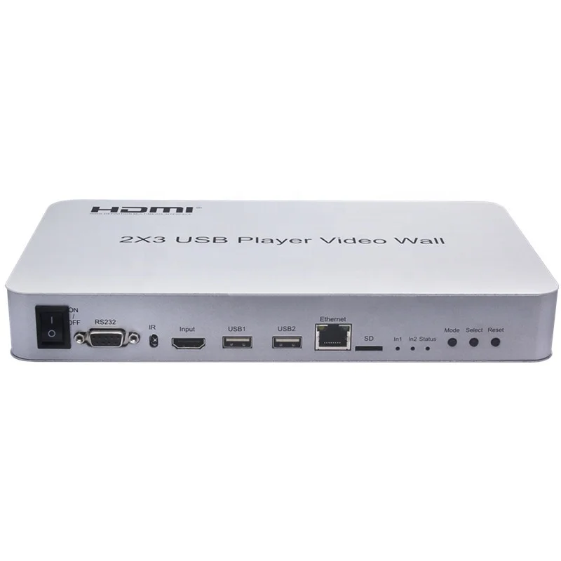 Contrôleur mural vidéo multi-écrans HDMI, USB 4K, 2x3