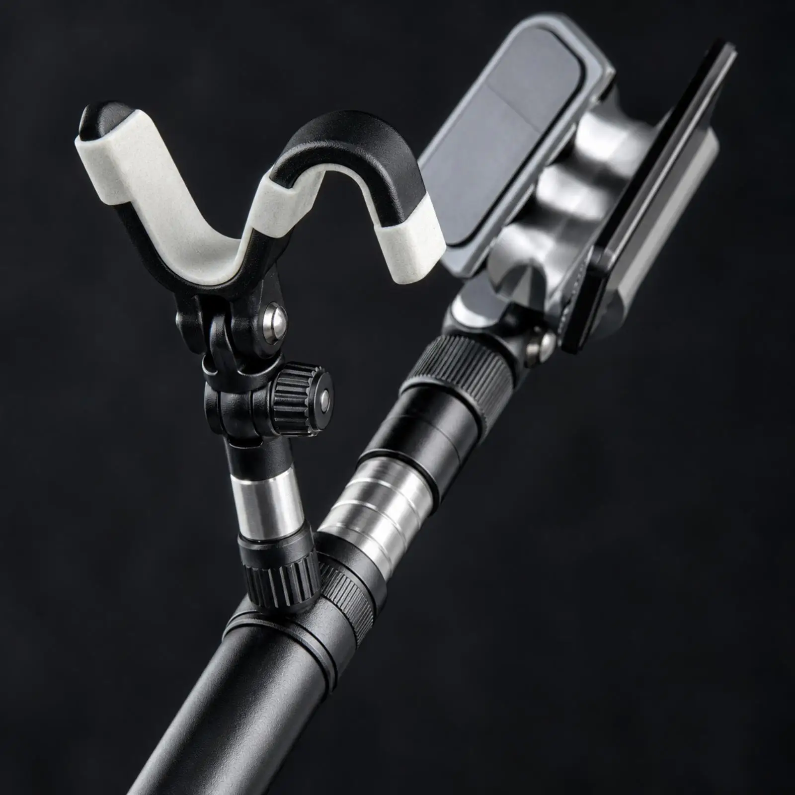 Multi Directional Fishing Rod Holder Stand Stainless Steel Foldable Support with Ground Spike for Carp Fishing