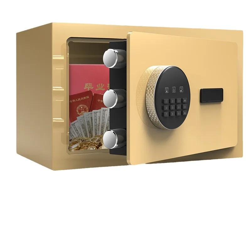 Electronic password safe household 20cm high exit small, safe anti-theft safe deposit box