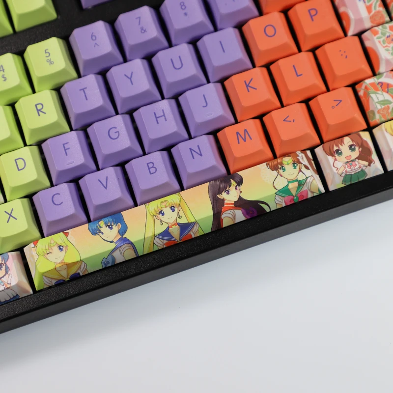 Imagem -04 - Sailor Moon Game Animação Keycaps Cap Teclado Mecânico Design Legal 108 Teclas