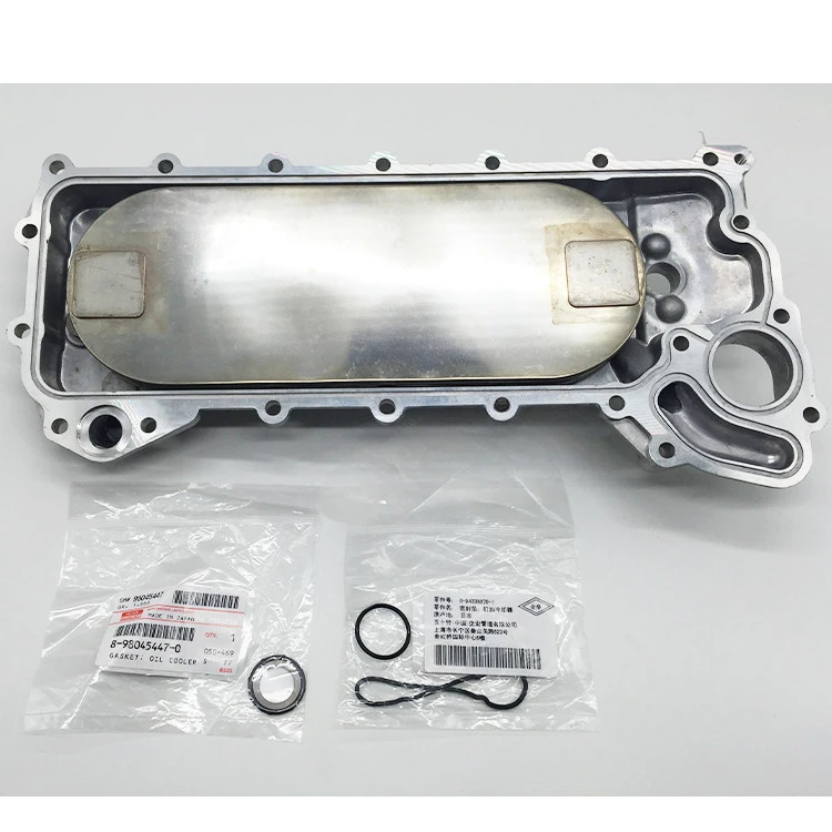 Sumitomo Case Isuzu 4HK1 engine oil radiator assembly, oil side cover, heat dissipation chip