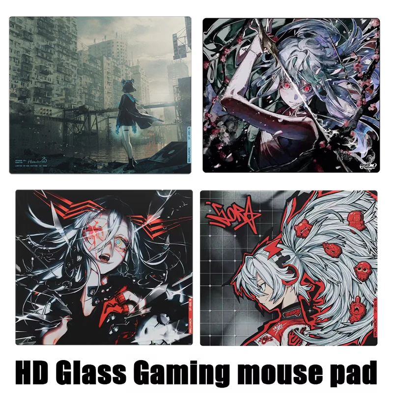 Mousepad SORA Series Glass Gaming Mouse Pad YUME Smooth Frosted Surface Desk Mat Tempered Upgrade FPS Office Custom Glass Skypad