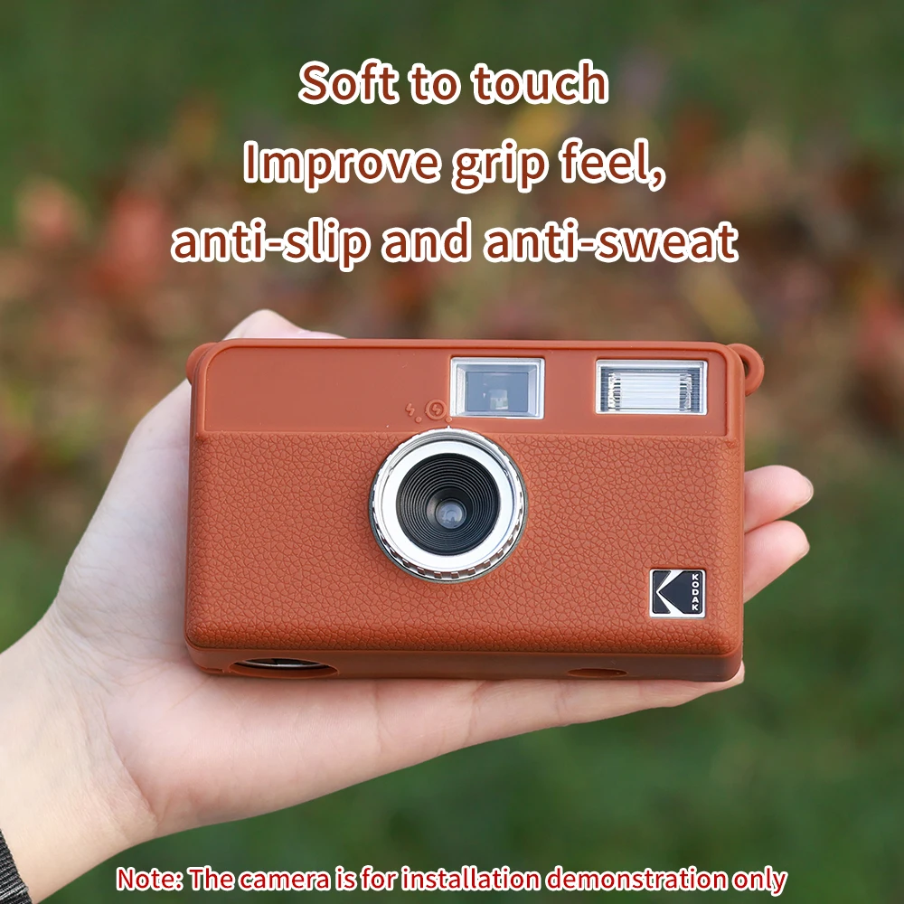 Suitable for Kodak H35 vintage film camera leather patterned camera case, minimalist film machine silicone protective case
