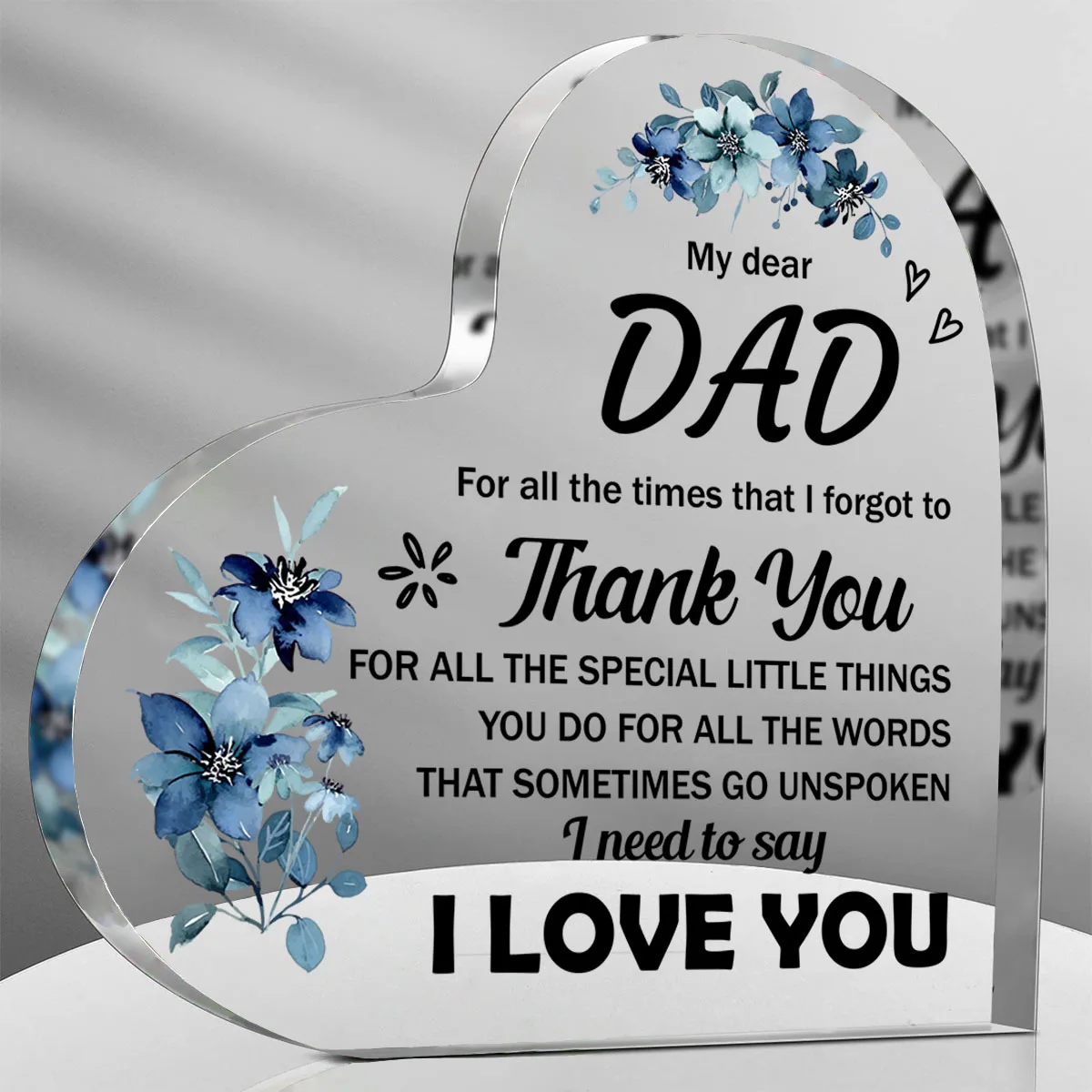 1pc Gift for Dad Acrylic Desktop Decorations, Father's Day Birthday Christmas Thanksgiving Gift Best Dad, Best Gift.