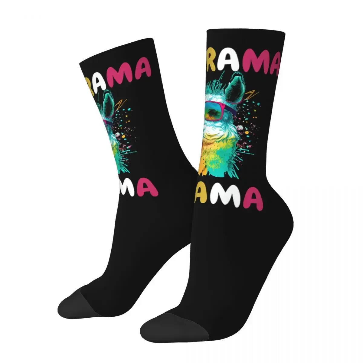 No Drama Llama Socks Harajuku High Quality Stockings All Season Long Socks Accessories for Unisex Gifts