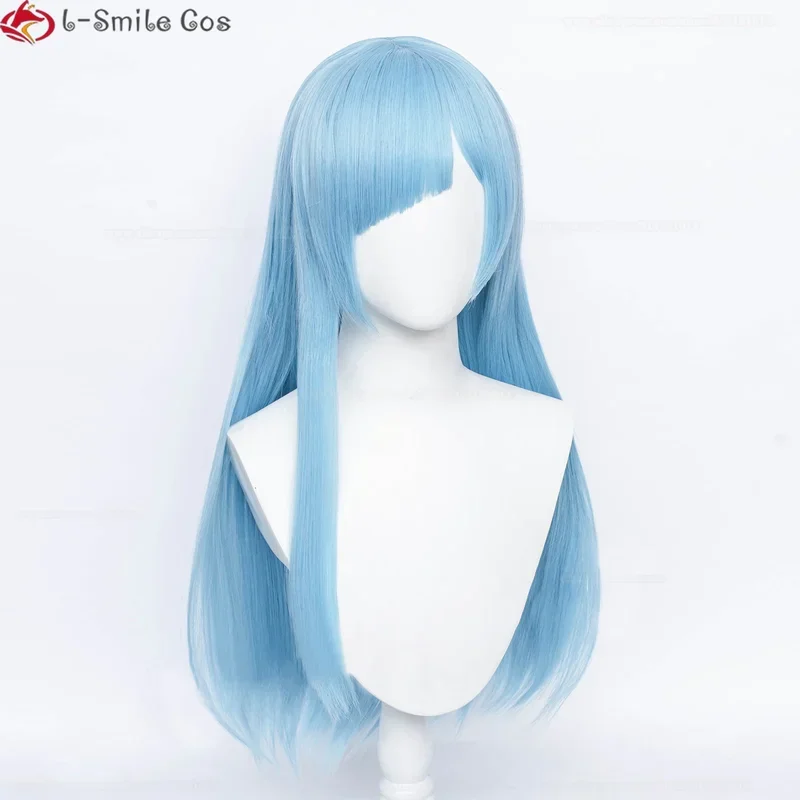 Anime Kasumi Miwa cosplay wig long straight blue Miwa Kasumi wigs heat resistant synthetic hair Halloween cos wig accessory image 2