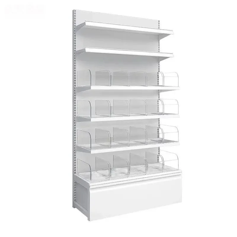 Snack shelf display rack, supermarket, convenience store food double-sided island