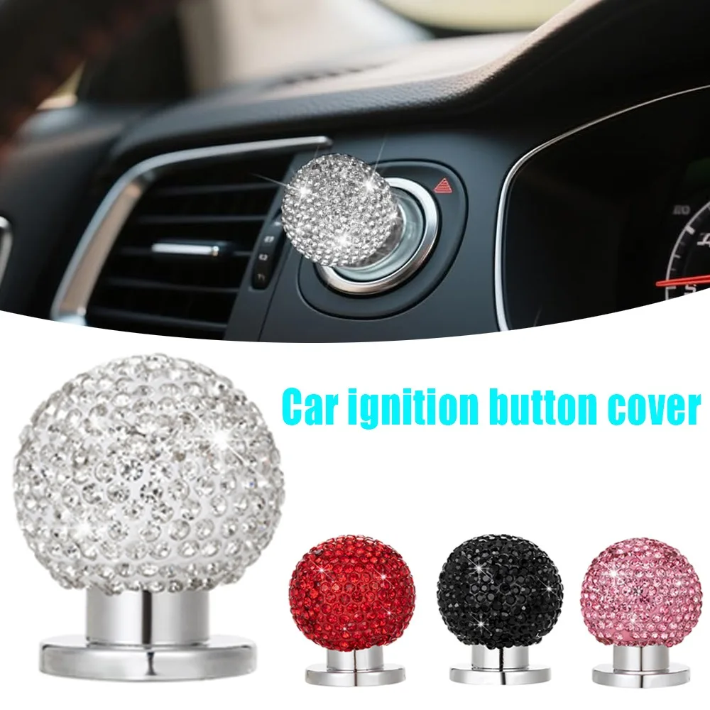 

Кнопка запуска двигателя автомобиля, наклейка со стразами, кнопка остановки автомобиля, ручка зажигания ключа автомобиля, аксессуар для стартера