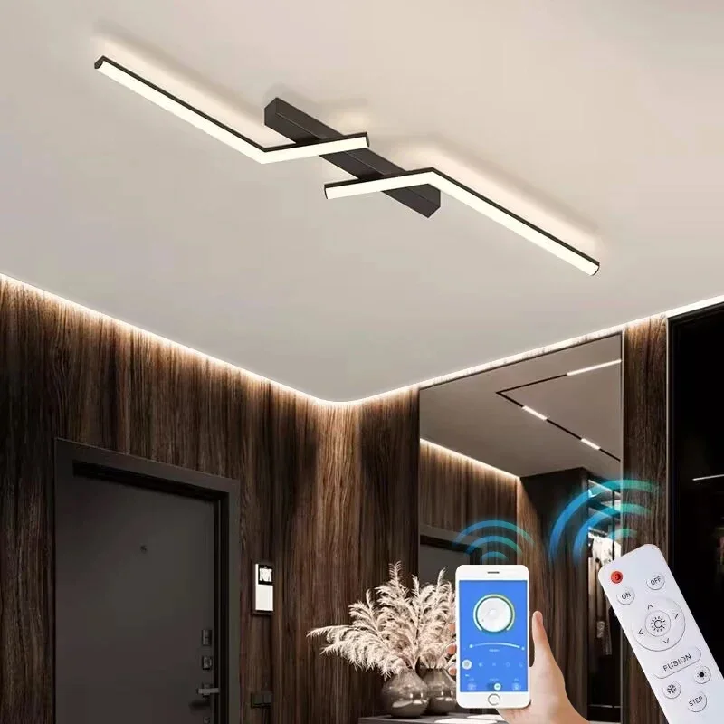 

Modern Aisle Led Ceiling Lamp For Entrance Corridor Bedroom Hallway Foyer Simple Black LED Ceiling Lights Ceiling Chandelier