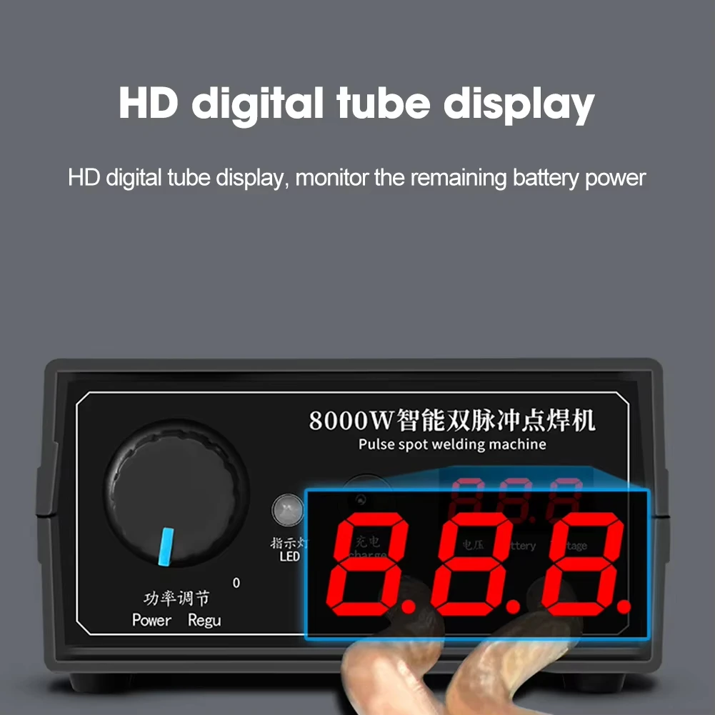 Vendite calde buona saldatrice a punti ad alta potenza da 8000 W Display digitale saldatrice a punti Smart Dual Pulse Street