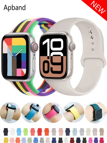 애플워치 실리콘 스트랩 40mm 44mm 46mm 49mm 38mm 42mm 41mm 45mm 스포츠 밴드 iWatch 시리즈 10 9 8 7 3 SE 울트라 2